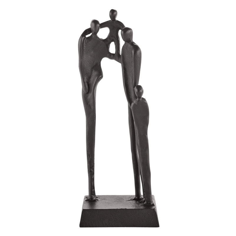 Sarunas Abstract Family of Four Iron Sculpture