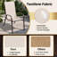 Chaises de patio, chaises de salle à manger empilables en polyester (crème)-128614366-126637973