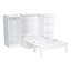 Lit simple avec garde-robe et tablettes - blanc, option d'assemblage facile Conception de chevet durable