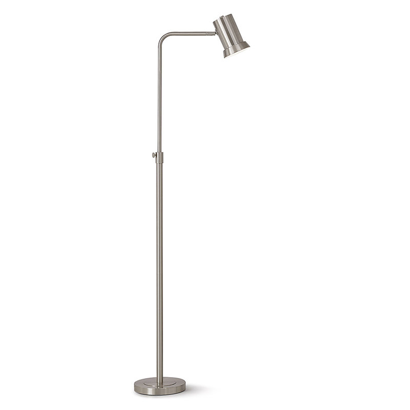 Lampe de travail sur pied 70 po Kapila, Nickel brossé