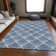 Premium Machine Washable Prisco Navy Rug