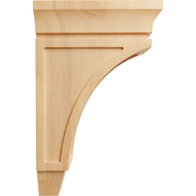 Small Natural Red Oak Wood Corbel Bracket