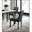 Chaises en tissu de laine gris anthracite avec plateau en faux marbre, ensemble de salle à manger 5 pièces pour cuisine et salle à manger modernes-532812094
