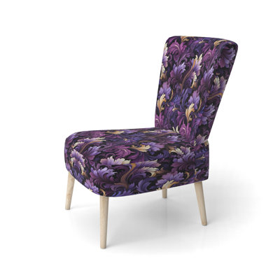 Chaise d'appoint rembourrée de couleur mauve foncé Royal Ragdolls
