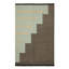 Tapis beige / noir en laine tissé à la main et rectangulaire 5 pi x 8 pi