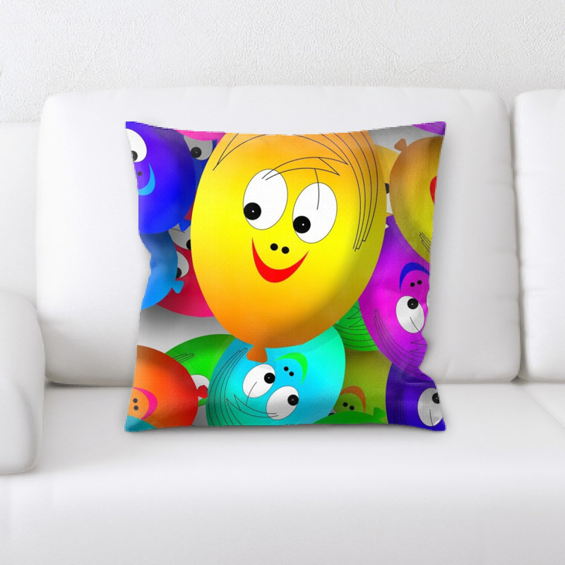 Coussin décoratif faces