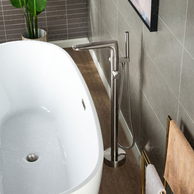 Lumen Freestanding Tub Filler with Diverter