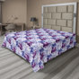 Mauve foncé, bleu de cobalt / floral