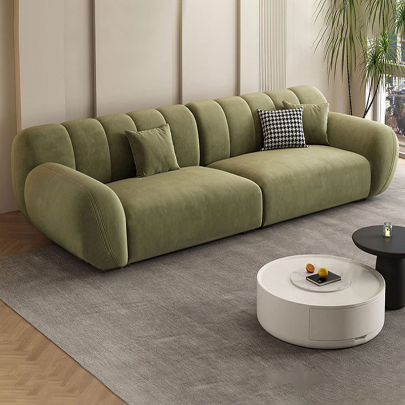 Coussin modulaire en polyester vert, 28,74 po H x 86,61 po L x 41,73 po P, Vert