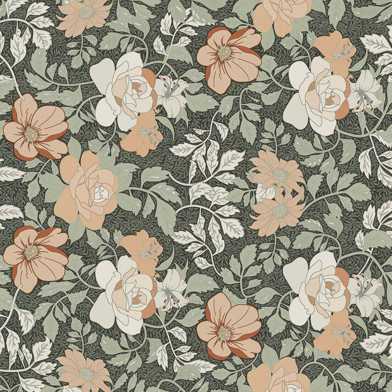 Carrelage mural décoratif floral 24 X 48 Bloom, Vert