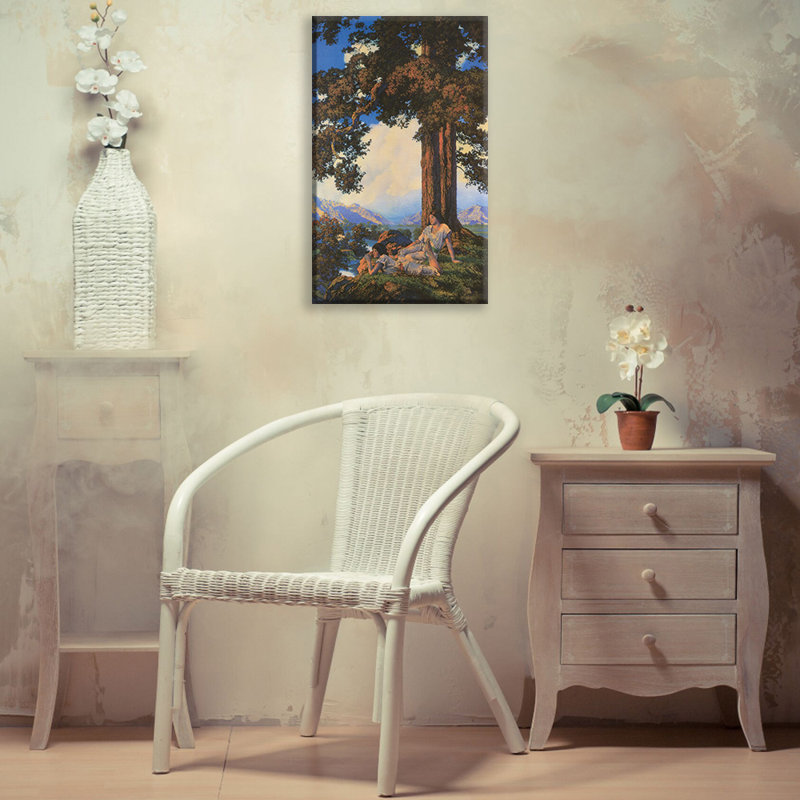Toile tendue Hilltop par Maxfield Parrish Gallery, H 24 po x l 17 po