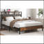 Cadre de lit double, cadre de lit plateforme en bois, chevet avec emballage souple et 2 pièces, pas de bruit, pas besoin de matelas à ressorts et d'outils d'assemblage simples, grand espace de rangement au bas du lit, brun-2121317911