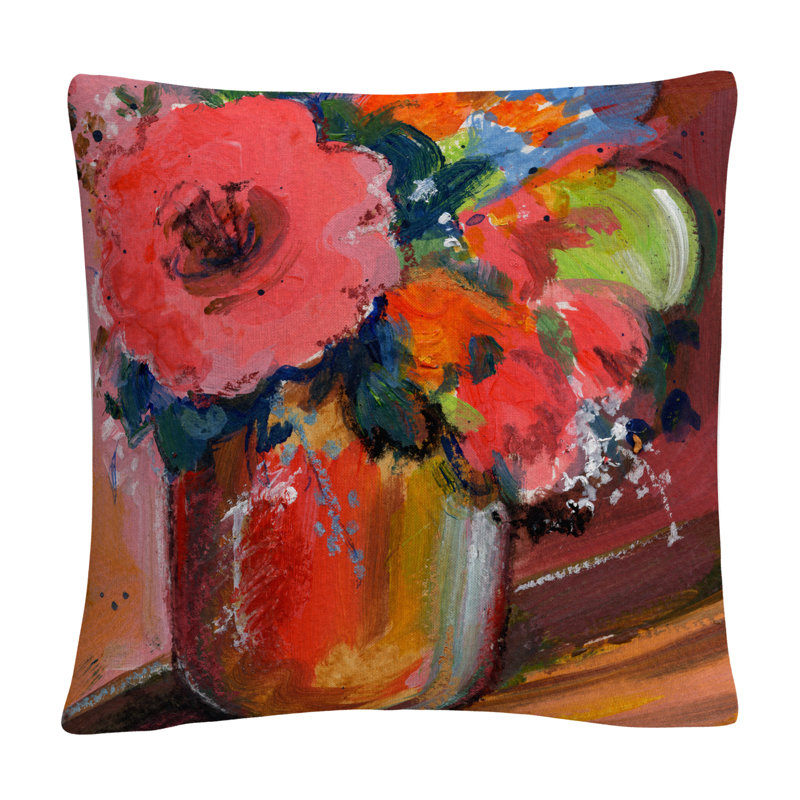 Coussin décoratif floral