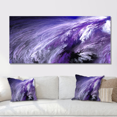 Galaxie mauve, tempête hivernale - Impression sur toile