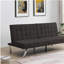 Structure en bois, pieds en acier inoxydable, futon, canapé-lit espresso-9826601