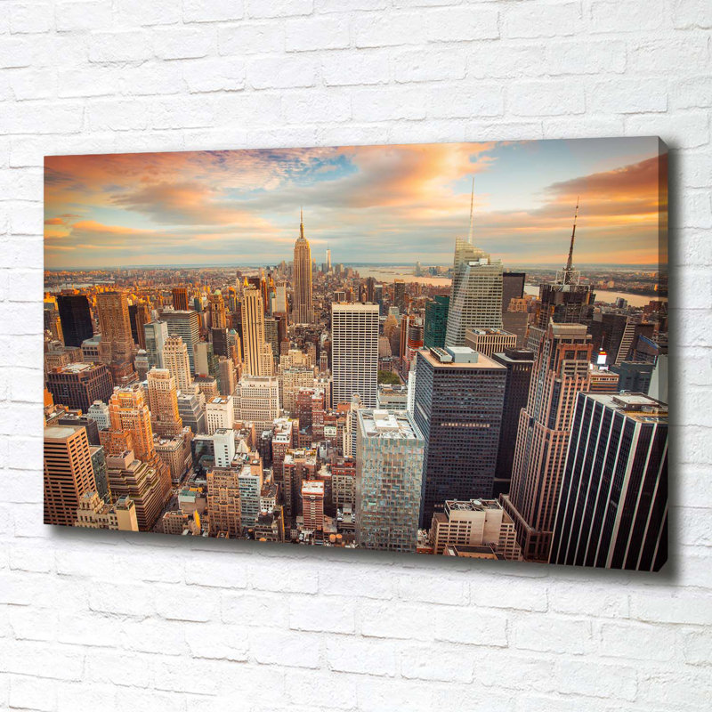 New York Bird Flight - Print, Glass, 70cm H x 100cm W x 4cm D