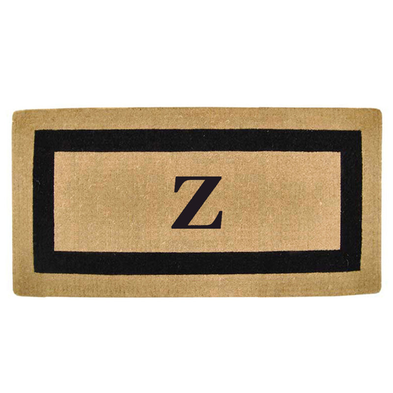 Tapis de porte antidérapant pour l'extérieur, L 24 po x L 57 po, Noir, Z