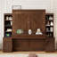Lit escamotable polyvalent peu encombrant avec bureau intégré et rangement-354168450