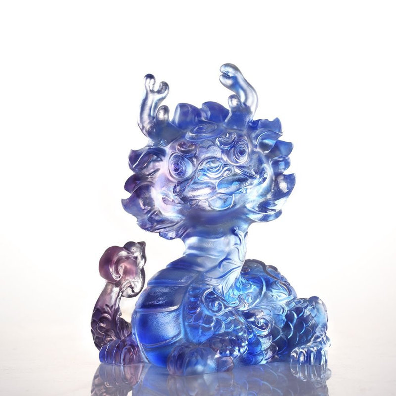 LIULI Crystal, Zodiac Figurine, Year of the Dragon | The Divine Dragon Soars