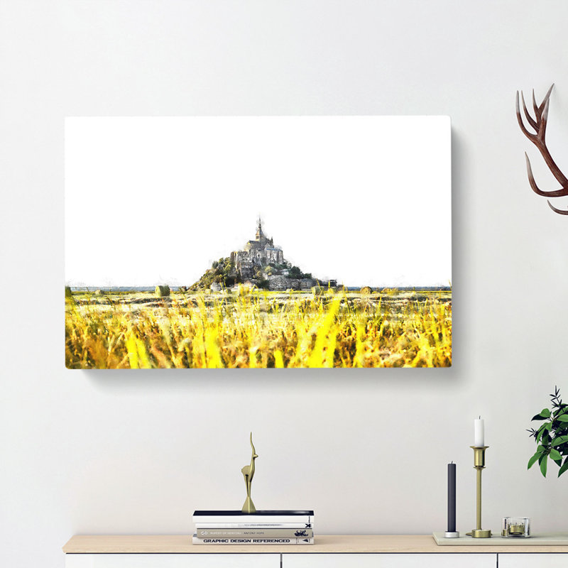 View Of Le Mont-Saint-Michel In Normandy - Wrapped Canvas Print, 50cm H x 76cm W x 3cm D