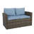 Arlington Outdoor Wicker 7 Person Seating Group with Cushions-92698159