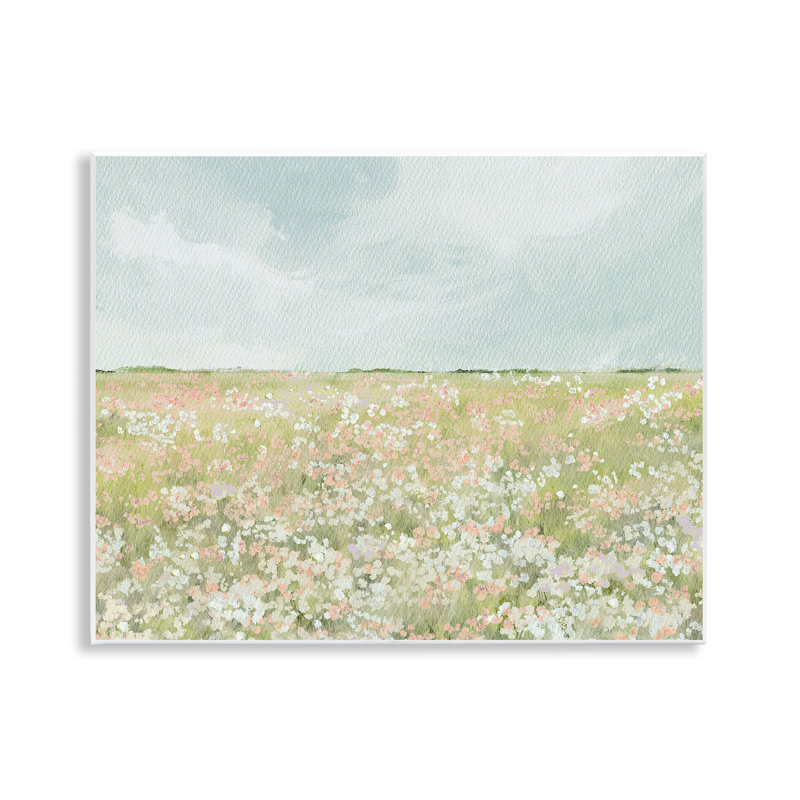 Plaque murale paysage de champ en herbe, design par Leah Straatsma
