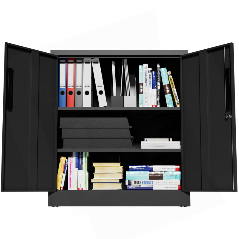 Heavy-Duty Metal Storage Cabinet with 2-Door Lock and Adjustable Shelves for Secure and Organized Storage