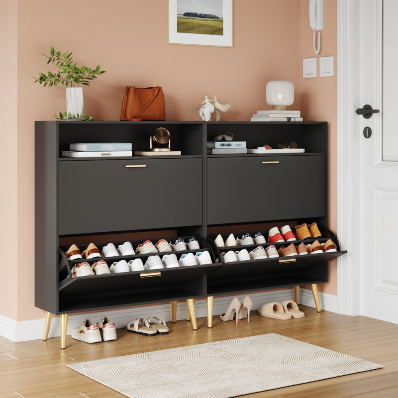  Armoire de rangement pour chaussures avec tiroir 36 paires