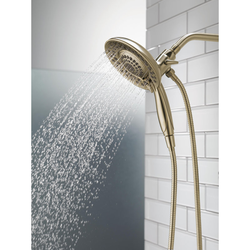 1.75 GPM Rain Dual Shower Head with H2Okinetic Technology, Champagne Bronze