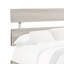 Lit plateforme avec tête de lit Cuzzy, bois blanc à profil bas-115686026