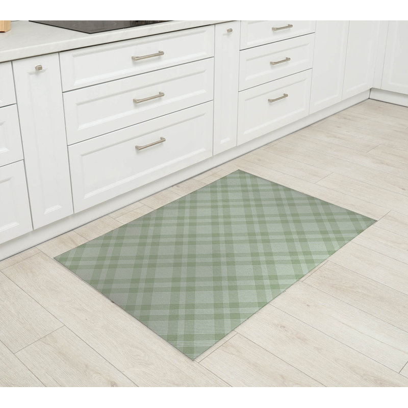 Tapis de cuisine Lily Tartan, Rectangle 4pi x 6 pi, Vert