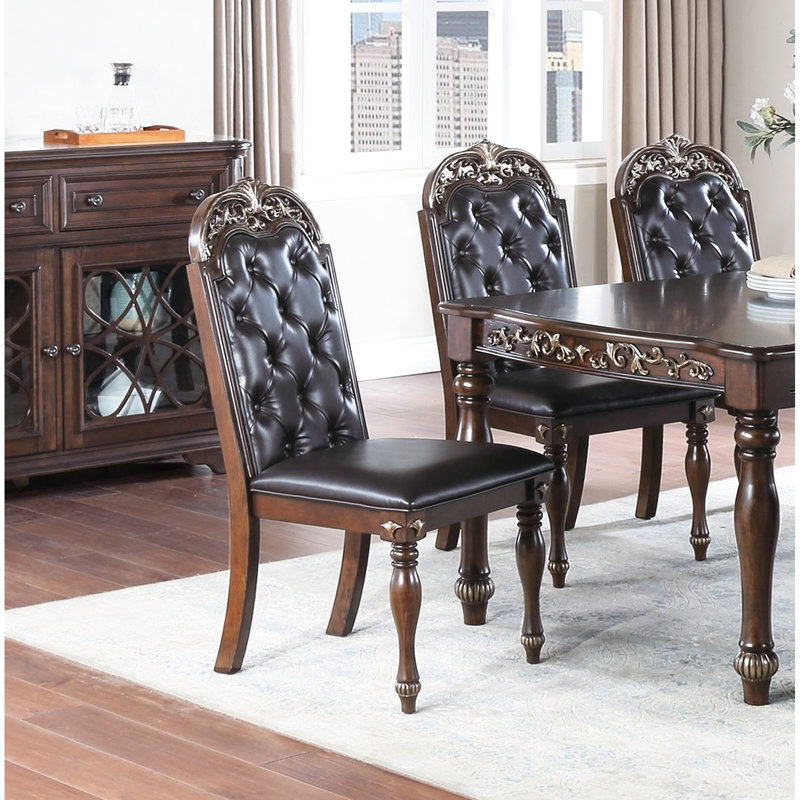 Antique Style Dining Table, Brown, Rubberwood, Rectangular Base Formal Table In Configuration