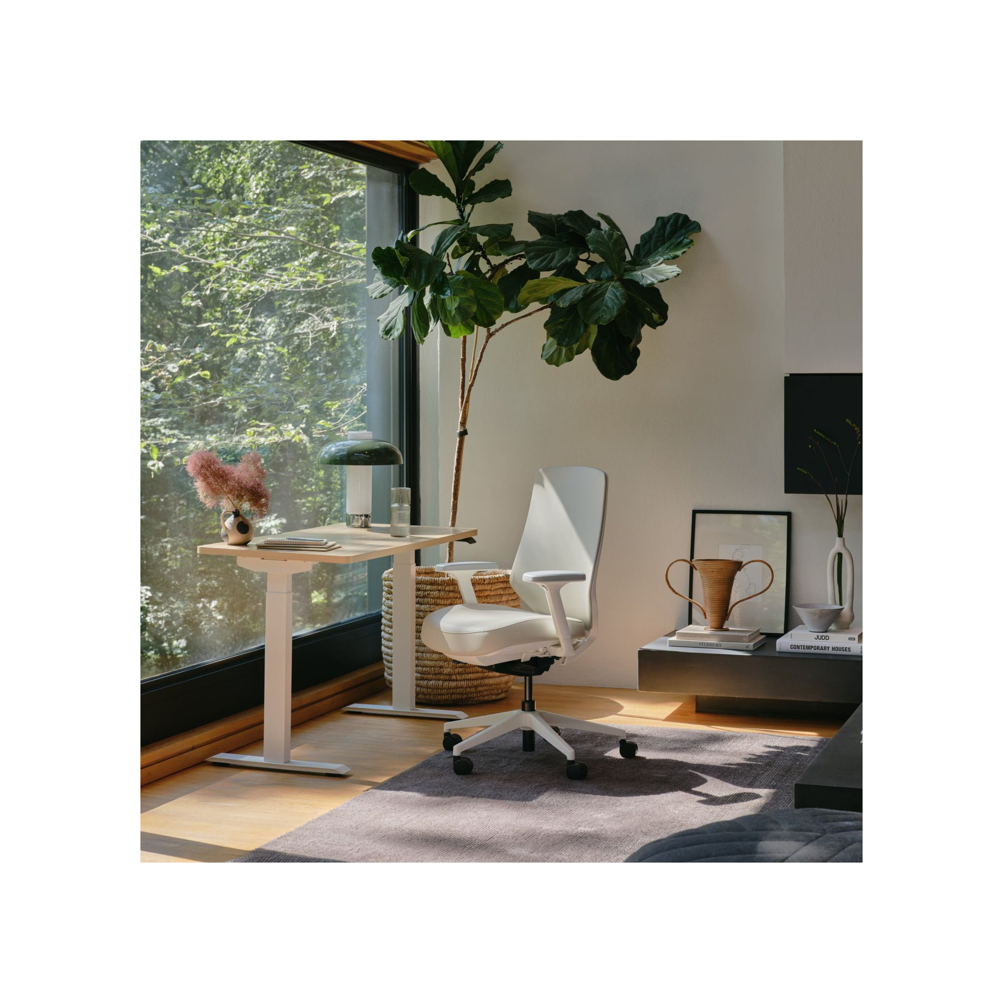 Ergonomic Chair Pro - Vegan Leather, Limestone, White