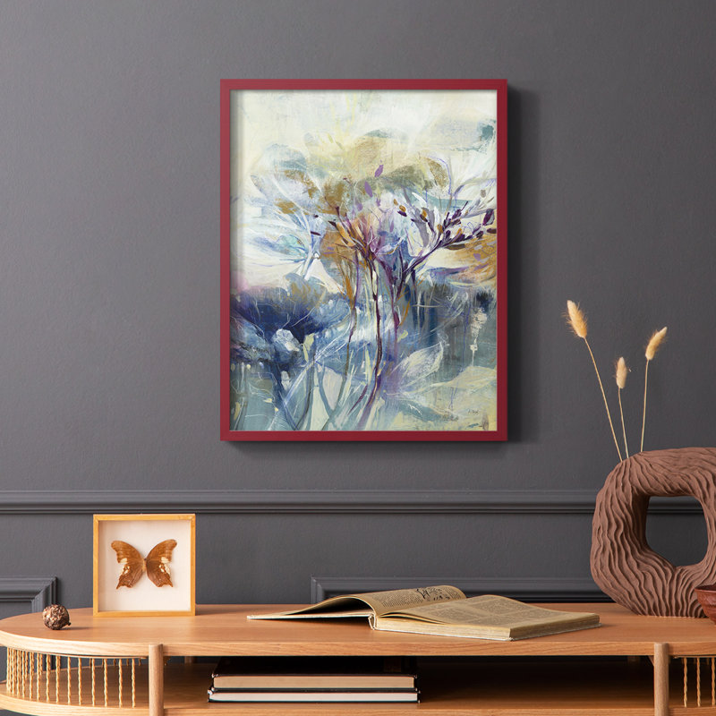 «Meadow Saffron II», reproduction encadrée - bois massif, Rouge, H 10 po x l 8 po