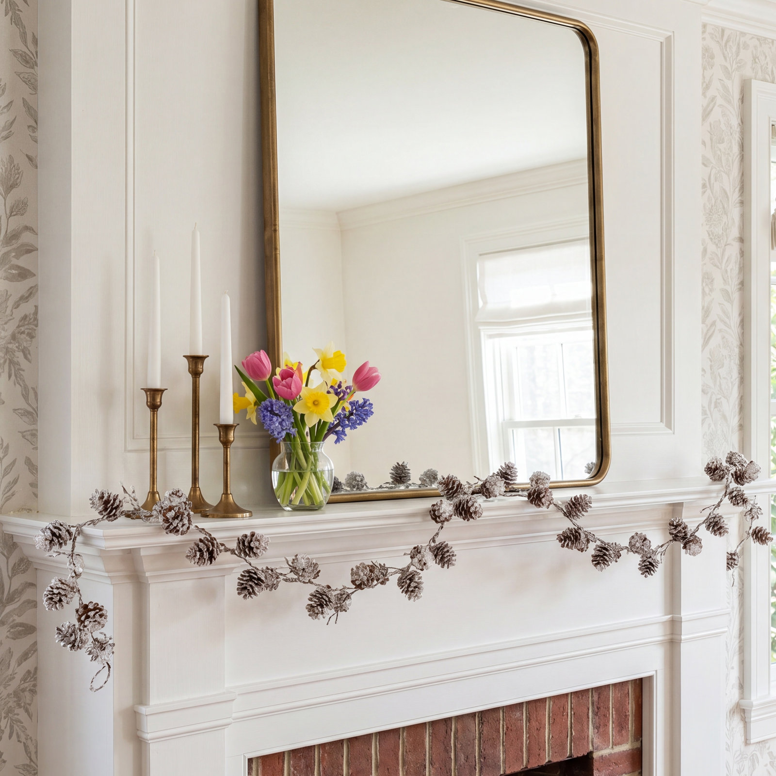 60'' in. Faux Pinecone Garland