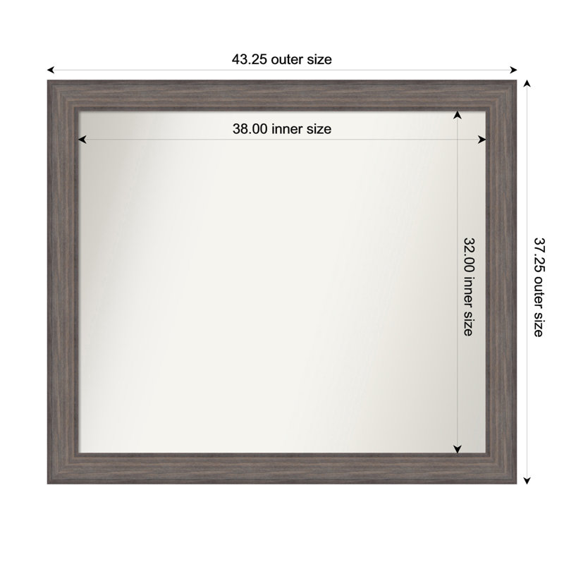 Miroir Hannaley, Rectangle, 37,25 po x 43,25 po