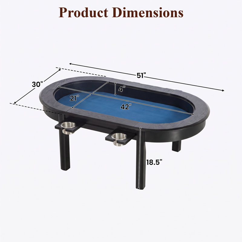 Table de jeu ovale moderne en bois massif de 130 cm (51 pouces) pour casse-têtes, idéale pour une salle de jeux ou un atelier de loisirs créatifs.