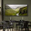 «Winding Road Through Lush Green Vallys», art mural sur toile - photographie de nature scénique pour des espaces rustiques-116517353