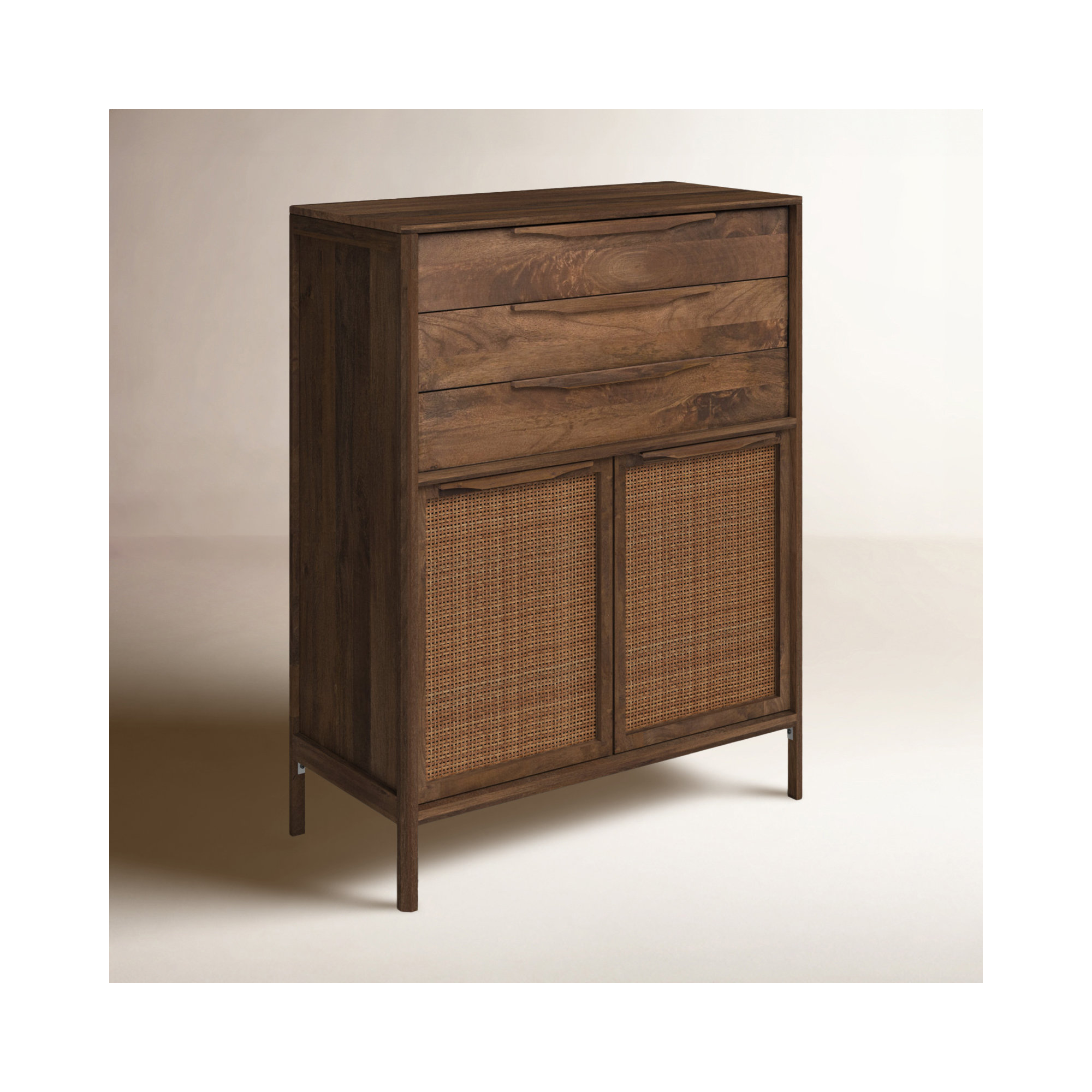 Nellie 3 - Drawer Dresser, Brown Wash