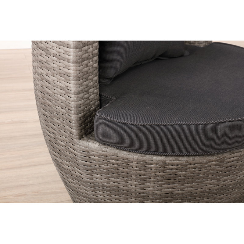 Dnyia All-Weather Outdoor Bistro Set with 2 Round Chairs And One 18"H Table With Glass Top