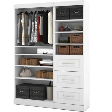 Grid 65 W - 113 W Corner Closet System Dotted Line Finish: Honey Blonde