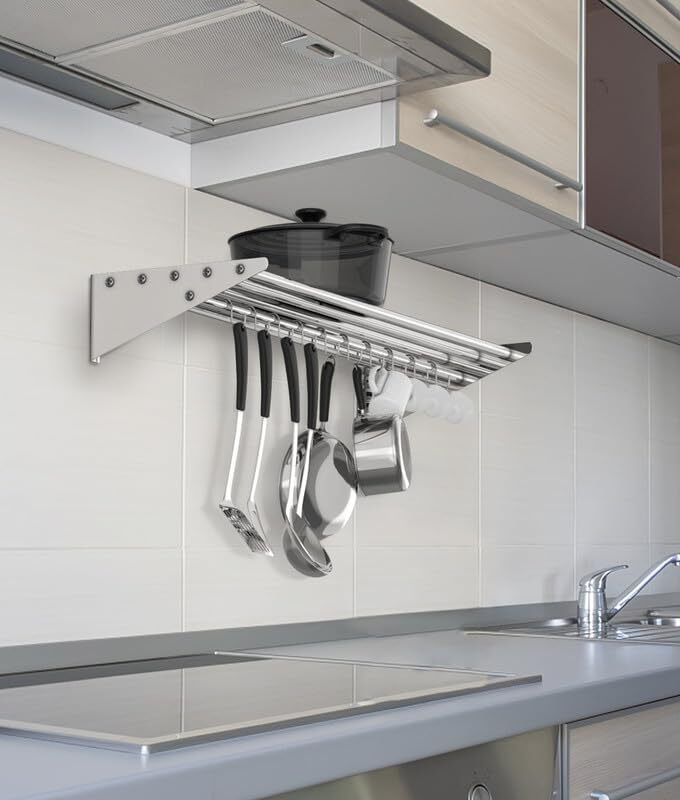 Support à casseroles mural Coppins, H 5,5 po x l 48 po x P 12 po
