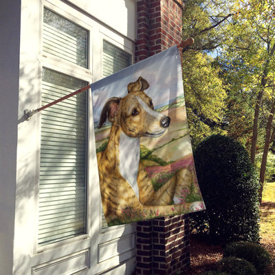Drapeau de jardin à 2 côtés lurcher par debbie cook