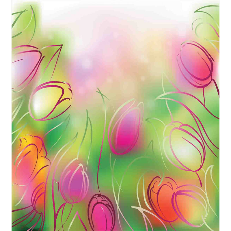 Eclectic Polyester Floral Duvet Cover