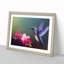 Unreal Floral Hummingbird - Framed Print-427273359-427273358