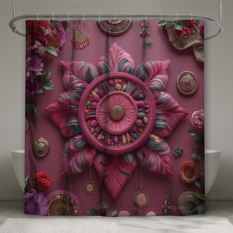 Rideaux de douche Mandala, L 70 po x H 93 po