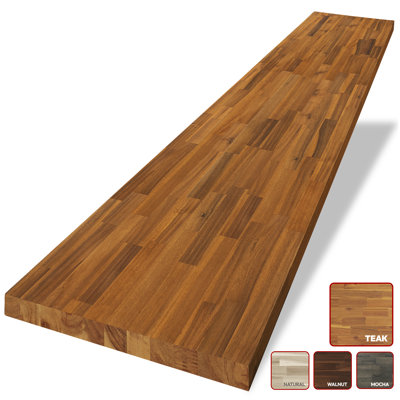 Gladys Solid Wood Butcher Block Countertop for DIY Kitchen Top, Dining Table Top, Desk Top, 1.5in Thick