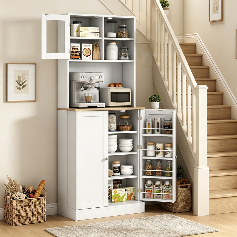 Engineered Wood 3 - Door Rectangle Accent Cabinet