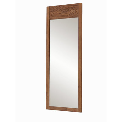 Elegant Cheval Mirror, 100% Pine Wood, 21.7 x 61.0 x 0.8 inches | Eco-Friendly Flotal-E Mirror in Rich Chestnut Color | Traditional Rustic Design, Perfect for Dressing Rooms & Bedrooms, Sturdy and Stylish