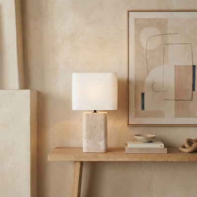 Lisabryna Travertine Table Lamp